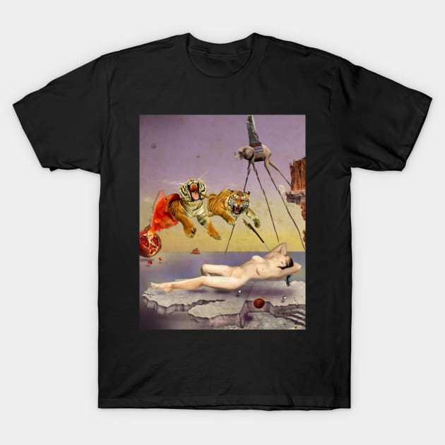 Painting Dream Caused by the Flight of a Bee Salvador Dali T-Shirt T-Shirt by J0k3rx3